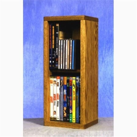 Wood Shed Wood Shed 215 Combo Solid Oak 2 Row Dowel CD-DVD Cabinet Tower 215 Combo